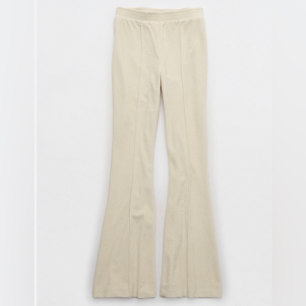 Arie Cream Groove-on Velor Pants